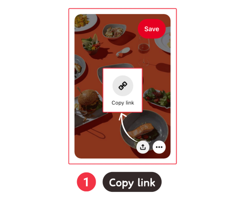 how to copy pinterest link